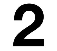 iSecur Autocollant chiffre numéro 2 noir 10 cm - kfz6732 | Chiffre autocollant résistant aux intempéries, idéal comme numéro de maison pour boîte aux lettres, porte et autres