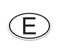 iSecur autocollant de plaque pays -E- Espagne 17,5 cm conforme DIN I vinyle noir et blanc résistant aux intempéries I kfz786