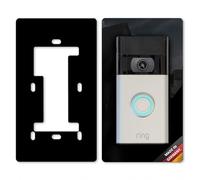 iSecur Cache compatible avec sonnette vidéo sans fil en acrylique I noir brillant I Doorbell vidéo 2ème génération 3 Plus 4 (2024) I Plaque de sonnette I 90 x 160 mm I Plaque pour sonnette I az188