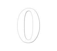 iSecur Chiffre Autocollant 0 Boîte aux Lettres Porte Blanc 10 cm - kfz4630 | Numéro 0 adhésif en vinyle pour boîte aux lettres, maison, porte et poubelle - sans perçage, étanche, résistant aux UV