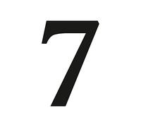 iSecur Chiffre Autocollant 7 Boîte aux Lettres Porte Noir 10 cm - kfz4717 | Numéro 7 adhésif noir en vinyle pour boîte aux lettres, maison, porte et poubelle - sans perçage, étanche, anti-UV