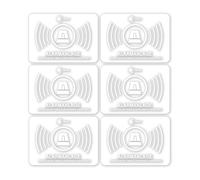 iSecur Lot 6 Autocollants Système Alarme Transparent 5 x 3,5 cm - hin360 | Étiquettes avertissement sécurité, adhésif extérieur, protection portes fenêtres