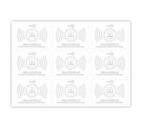 iSecur Lot 9 autocollants système alarme 5 x 3,5 cm transparents - hin364 | Étiquettes adhésives intérieures pour fenêtres portes avec avertissement sécurité