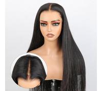 ISEE Hair M-Cap Perruque de cheveux humains pré-épilés pré-coupés 22,9 x 15,2 cm avec dentelle HD pré-blanchie avec petits nœuds pour femme 55,9 cm