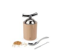 Peugeot Isen Moulin à graines de lin manuel, Couleur : Naturel, Taille : 13 cm, Matière : Bois/Inox, 34535