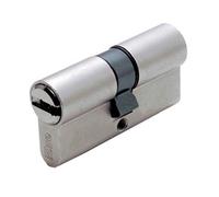 Iseo Cylindre de serrure double entrée ISR6 35X35 6 goupilles Laiton nickelé