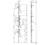 ISEO Serrure 3 points Multiblindo 795101302 – axe 30 mm, têtière en U inox
