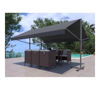 Iseo store banne double pente manuel 3 x 3 m taupe