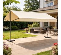 Concept Usine Store banne ISEO Double pente manuel 4 x 3 m – toile 100% polyester beige, sans coffre