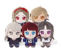 Iseri Nina Lot de 5 porte-clés en forme de figurine douce Kawaragi Momokr - Porte-clés Subaru Awa - Joli dessin animé - Décoration à suspendre pour sac à dos et clé de voiture - 10 cm