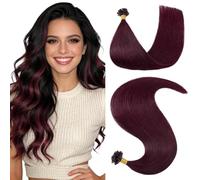 ISHEENY Bonding Lot de 50 extensions de cheveux humains purs, 50 cm, 30 g, cheveux lisses, pour remplir l'épaisseur et prolonger la longueur des cheveux, pour tous les jours et occasions spéciales