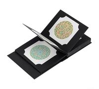 Ishihara Color Vision Livre de test 2024 édition 38 plaques pour détection de carence rouge-vert et bleu-jaune Tableau de test oculaire professionnel pour optométristes 19 x 14,8 cm