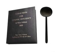 Ishihara Colour Vision Test Book - Kit de dépistage professionnel d'optométrie à 38 plaques pour détection de daltonisme congénital et rouge-vert, avec ombrage des yeux