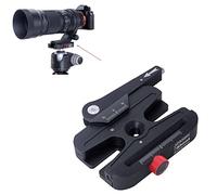 iShoot Adaptateur de pince autobloquant à levier long - Convertisseur de plaque à dégagement rapide - Réglage précis par bouton - Compatible avec plaque Manfrotto 200PL, plaque d'appareil photo