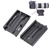 iShoot Adaptateur de plaque à dégagement rapide pour convertir 39 mm Arca-Swiss Fit QR-Plate utilisé en Manfrotto/Sachtler Fit trépied fluide tête engrenage tête hydraulique 3D serre-tête tête 3D