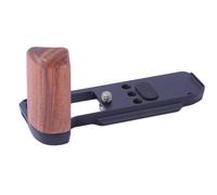 iShoot Arca-Swiss Fit Plaque à dégagement rapide en forme de L avec poignée compatible avec appareil photo Fujifilm Fuji X-M5, trous de vis de 6,35 mm à 20, poignée ergonomique légère en bois pour