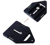 iShoot Grande plaque triangulaire à dégagement rapide compatible avec Canon EOS 1DX II 1DX 1Ds 1D Series Nikon D6 D5 D4 D3 Series Hasselblad X1D Fuji GFX100 GFX50 Series et pince de tête de trépied