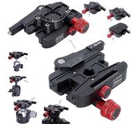 iShoot Levier autobloquant à 360° - Adaptateur de serrage - Bouton d'adaptation - Compatible avec plaque Manfrotto 200PL/410PL et plaque de dégagement rapide pour appareil photo Arca-Swiss et tête de