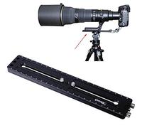 iShoot Plaque à dégagement Rapide pour Appareil Photo de 220 mm de Long, Double glissière, avec Trous d'extension de Fonction, vis de 6,35 mm, Compatible avec tête de trépied Arca-Swiss Fit tête
