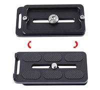 iShoot Plaque de dégagement rapide pour appareil photo QS-80 avec vis de 6,35 mm compatible avec trépied Arca-Swiss Fit à tête panoramique panoramique et pince à tête panoramique