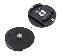 iShoot Support de tête trépied, adaptateur à changement rapide pour tête autonome, tête liquide, têtes de trépied à fond rond et trou de vis 3/8, la partie inférieure est la plaque de déverrouillage