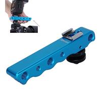 iShoot Support portable multifonction pour caméra vidéo DC/DV en métal avec sabot de fixation et trous de vis 1/4 et 3/8 pour prendre en charge les appareils photo Speedlite Flash LED Microphone