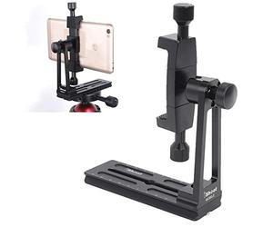iShoot Support universel pour smartphone, support de téléphone portable, pince de fixation trépied avec plaque de dégagement rapide, rotation à 360 ° pour photographie et enregistrement vidéo,