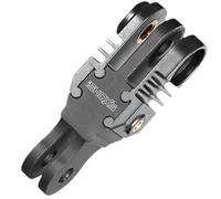 iSHOXS 2C ProFork Xtension S | Support de Bras d'extension pour GoPro Hero 13 12 11 10 9 DJI Osmo Insta360 Akaso et caméras d'action compatibles | en Aluminium 40 mm | Noir