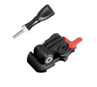 iSHOXS Clip de Fixation adhésive Plate| Compatible à Toutes Les caméras d'action avec raccord fileté 1/4’’ et perçage pour Video | Jeu de 3 Plates Droits et 3 incurvées | 2K vis bimatière