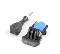 iSHOXS Clip de Fixation adhésive Plate | pour GoPro et Compatible à Toutes Les caméras d'action | Jeu de 3 Plates Droits et 3 Plates incurvées