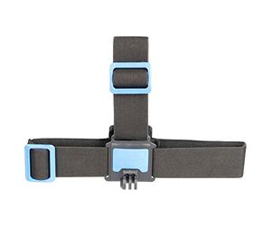 iSHOXS Head Strap | Support de Sangle de tête pour GoPro Hero 13 12 11-10-9-MAX, DJI Osmo et Compatible à la Plupart des caméras d‘Action | Fixation Frontale pour activités Sportives