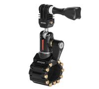 iSHOXS Hell Rider Compact SLS-X Support Action cam Robuste Rotatif 360° et Anti-Vibrations pour Tubes Ø 20-30 mm (Extensible Jusqu’à 200 mm) idéal Moto vélo et Aventure