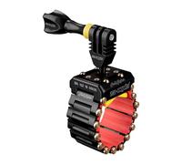iSHOXS Hell Rider | Support Action Cam Robuste pour GoPro, DJI & Insta360 | Fixation Moto, Vélo & Outdoor | Ø 15-42 mm | Antivibration & Protection Silicone | Noir