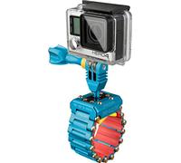 iSHOXS Hell Rider - Support Robuste pour GoPro, DJI et Insta360 | Fixation Moto, vélo & Sport | Tubes Ø 15-42 mm Extensible Jusqu’à 200 mm | Anti-Vibrations & Silicone | Bleu