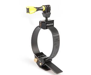 iSHOXS Proflex Support Action cam | Fixation Stable Anti-Vibrations & Montage Rapide | Compatible GoPro, DJI, Insta360 | Ø 40-140 mm | Tubes Ronds/ovales MTB, Moto & Off-Road | Noir