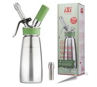 iSi Green Whip Siphon à crème fouettée végétalienne et animale - 1 l - Siphon à crème en acier inoxydable - Toutes les pièces passent au lave-vaisselle - Pour une utilisation professionnelle -