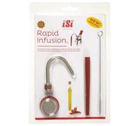 iSi - Rapid Infusion Tool pour iSi Gourmet Whip, brosse de nettoyage incl. - Renforcement de l'arôme par infusion sous pression N2O - Aromatise les liquides (ex : eau, alcool, huiles & le vinaigre)