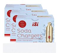 iSi Soda Chargers Lot de 3 paquets de 10 capsules de soda pour eau pétillante 84 g