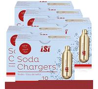 iSi Soda Chargers Lot de 5 capsules de soda 10 capsules pour eau pétillante 84 g