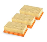 Isincer 3 Pack WD6P remplacement plat plissés Filtre Karcher MV4 MV5 MV6 WD4 WD5 WD6, WD4P WD5P WD6P Aspirateur Wet-Dry - remplace 2,863-005,0
