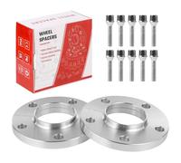 ISINEVER Élargisseur de voie 5 x 120 30 mm 2 x 15 mm 72,6 compatible avec BMW Série 3 E46 E90 E60 Z4 avec vis de roue M12 x 1,5 mm Argenté