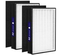 iSingo Lot de 2 filtres de rechange HEPA de type A2 compatibles avec les purificateurs d'air 3M Filtrete Room A2 FAP-C02-A2 FAP-C03-A2 et FAP-T03-A2, pièce # 1150101