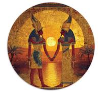 Isis et Osiris Face au Lever du Soleil sur Le Nil 1000pcs (67.5x67.5cm) Puzzles Adaptés Aux Adultes Et Aux Personnes Âgées De 14 Ans Et Plus