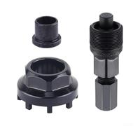 ISIS Outil de pédalier de vélo compatible avec douille à huit mâchoires et fonction extracteur de vilebrequin pour des tâches de réparation et d'entretien lisses de vélo (costume 2)