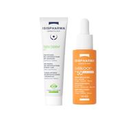 ISISPHARMA UVEBLOCK SPF50 Sun Sérum 28 ml + TEEN DERM A.Z 30 ml - Routine Visage Protection solaire, hydratation - Peaux Mixtes à Grasses - Fabriqué en France