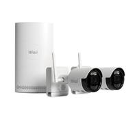 ISIWI Kit videosorveglianza WiFi 4MP 2 telecamere a batteria rilevamento movimento