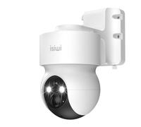 Isiwi Redi e+ Caméra motorisée PT, 4G LTE Utilisation Externe sur Batterie eSIM (Inclus)/SIM AOV vidéosurveillance sans Fil H24 3MP SD Card 512 Go IP65 Détection Humaine PIR, Audio, Alexa/Google App