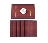 ISIYINER Sets de Table, Placemats Lot de 6 Lavables PVC Tapis de Table Antidérapantes Résistant à la Chaleur pour Dîner Cuisine Salon Jardin ou Salle à Manger Restaurant