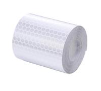 ISJRJF Autocollant réfléchissant de Couleur Unie, Panneau d'avertissement de Modification de Voiture étanche mettant en évidence la Bande réfléchissante(White,1M)