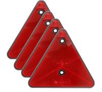 ISJRJF Bande réfléchissante Lot de 1, 2 ou 4 réflecteurs triangulaires Rouges pour remorque, Moto, Camion, Bateau, Voiture, Accessoires Réfléchissant Bande autocollante(4pcs)